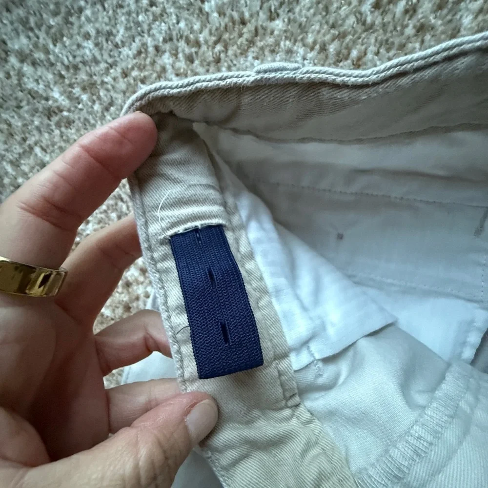 GAP kids khakis pants adj waist cream color size 10 regular
